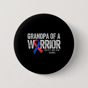 Macaron Rond 5 Cm Grand-Père D'Un Guerrier T Chemise Chd Coeur Congé