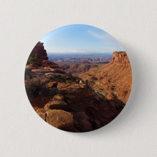 Macaron Rond 5 Cm Grand View Point dans le parc national des Canyonl