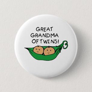 Macaron Rond 5 Cm Grande grand-maman de cosse de jumeaux