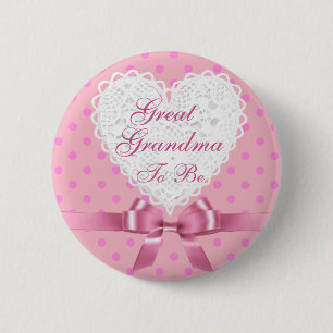 Macaron Rond 5 Cm Grande grand-maman rose à être bouton de baby