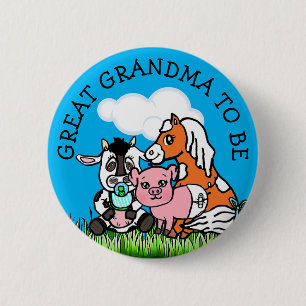 Macaron Rond 5 Cm Grande grand-mère d'être Baby shower animal de fer