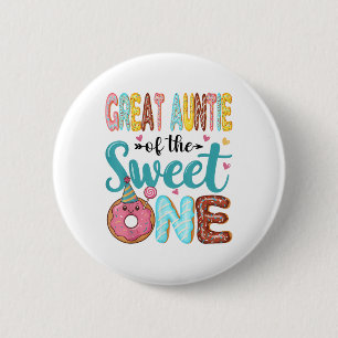 Macaron Rond 5 Cm Grande Tante De La Douce Un 1Er Anniversaire Fille