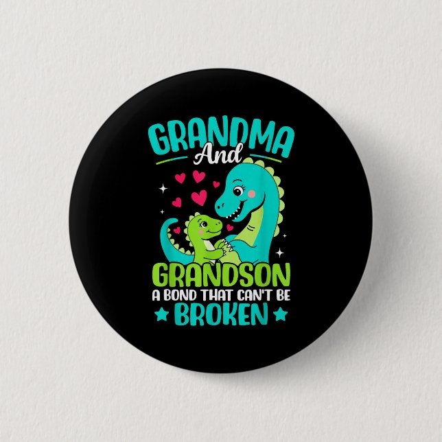 Macaron Rond 5 Cm Grandma And Grandson A Bond That Can't Be Broken D (Devant)