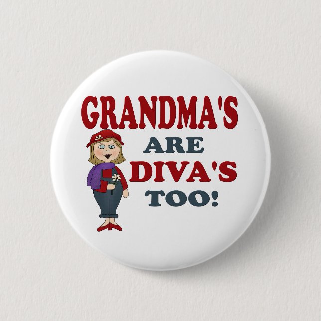 MACARON ROND 5 CM GRANDMA DIVA (Devant)