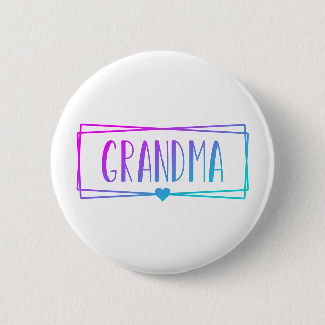Macaron Rond 5 Cm Grandma Gigi Grandmère cadeaux (Devant)