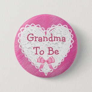 Macaron Rond 5 Cm Grandms à être bouton minable floral de baby