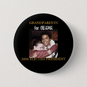 Macaron Rond 5 Cm Grands-parents pour Obama - customisé