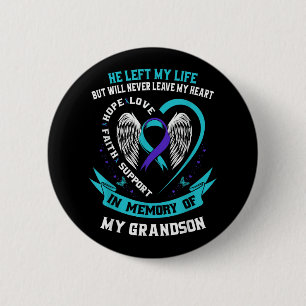 Macaron Rond 5 Cm Grandson Prévention du suicide Memorial Gra