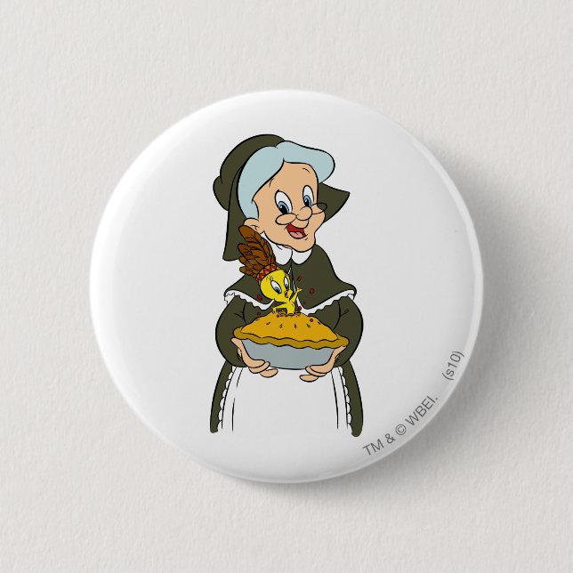 Macaron Rond 5 Cm Granny et TWEETY™ (Devant)