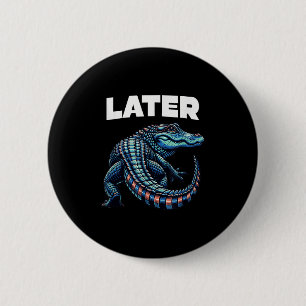 Macaron Rond 5 Cm Graphique de l'alligator Gator