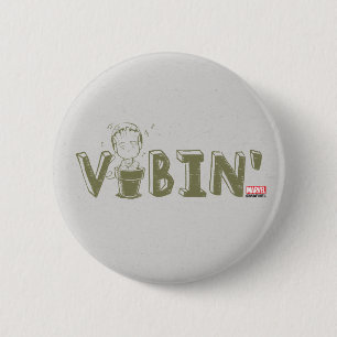 Macaron Rond 5 Cm Graphique de typographie de la grotte de Vibin