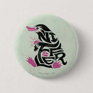 Macaron Rond 5 Cm Graphique de typographie NIFFLER™