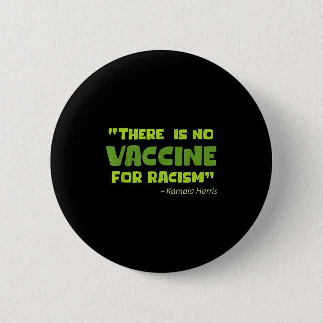 Macaron Rond 5 Cm Graphique d'Humour amusant vacciné Kamala Harris C (Devant)