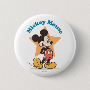 Macaron Rond 5 Cm Graphique du nom de star de Mickey Mouse