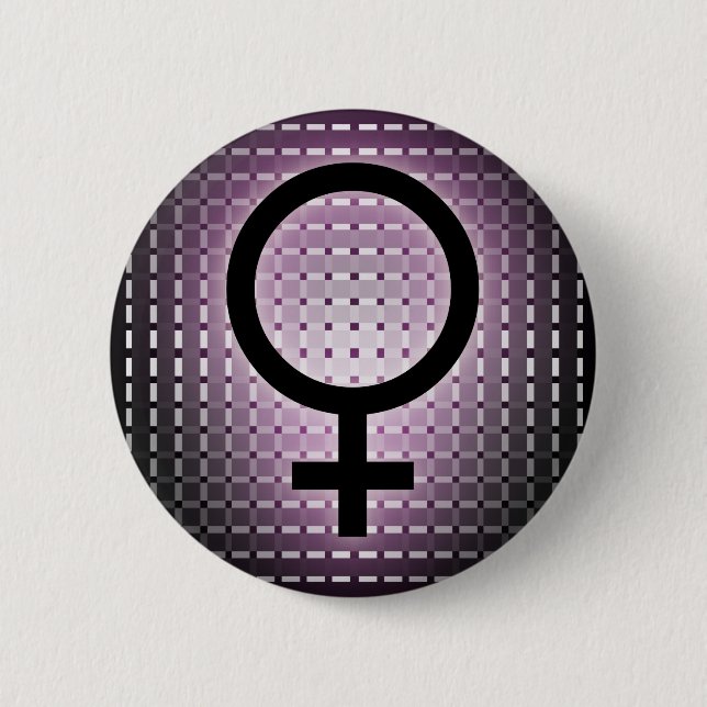 Macaron Rond 5 Cm Graphique pour le jour des femmes (Devant)
