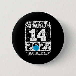 Macaron Rond 5 Cm Graphique sur les Humours amusants vaccinés 2021 C