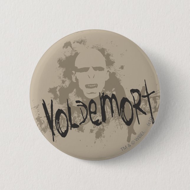 Macaron Rond 5 Cm Graphique Voldemort Dark Arts (Devant)