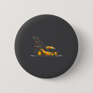 Macaron Rond 5 Cm Graphiques de Noël tondeuse à gazon Amoureux de l'