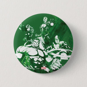 Macaron Rond 5 Cm Graphisme aquarelle Avengers