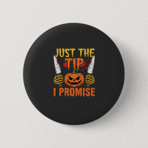 Macaron Rond 5 Cm Graphisme de couteau de citrouille juste le bout H