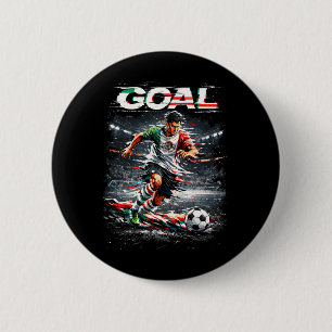 Macaron Rond 5 Cm Graphisme de joueur de soccer pour garçons et homm