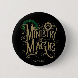 Macaron Rond 5 Cm Graphisme MINISTÈRE DE LA MAGIE™ vintage