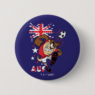 Macaron Rond 5 Cm Graphisme TAZ™ Team Australia de football