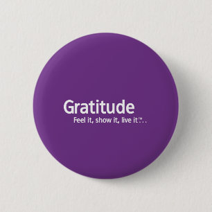 Macaron Rond 5 Cm Gratitude - pensée Shapers™