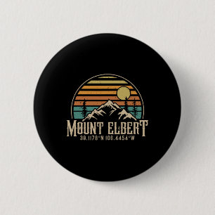 Macaron Rond 5 Cm Gravissant le mont Elbert Colorado Mountain Mount