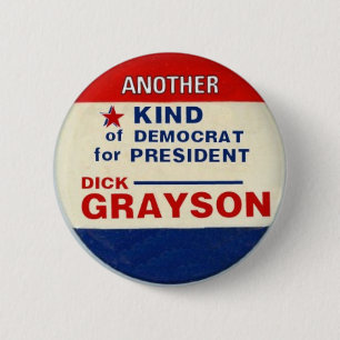 Macaron Rond 5 Cm Grayson pour le Président Button