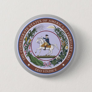 Macaron Rond 5 Cm GREAT SEAL of the CONFEDERACY
