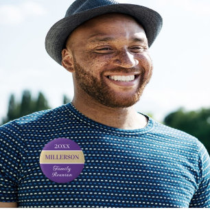 Macaron Rond 5 Cm Great Times! Keepsake CUSTOM Family reunion button