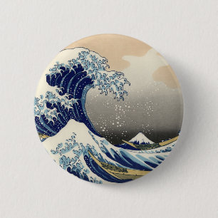 Macaron Rond 5 Cm Great Wave Kanagawa Japanese Painting