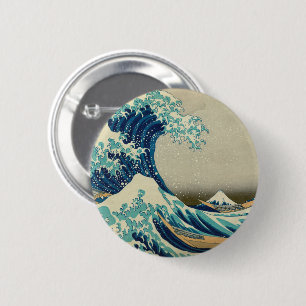 Macaron Rond 5 Cm Great Wave off Kanagawa & Japanese Art /Japan