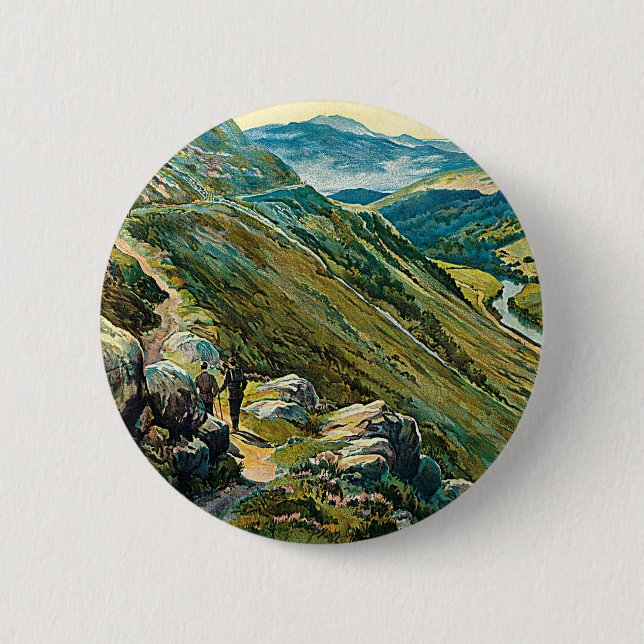 Macaron Rond 5 Cm Great Western Railway ~ Pays de Galles (Devant)