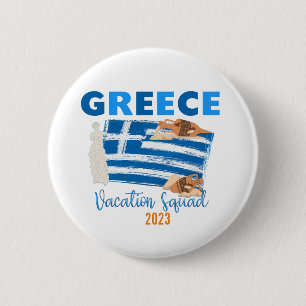 Macaron Rond 5 Cm Grèce Grec Vacances Europe Voyage Groupe Correspon