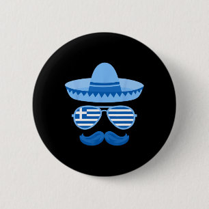 Macaron Rond 5 Cm Greek Pâques Sungles Cinco De Mayo Mexicain Enfant