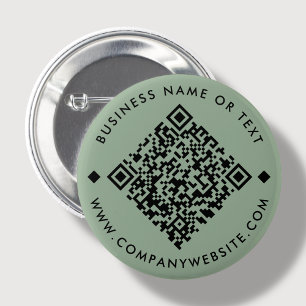 Macaron Rond 5 Cm Green   Bouton Code QR professionnel personnalisé