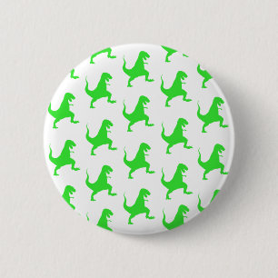 Macaron Rond 5 Cm Green t-rex pattern