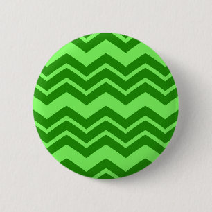 Macaron Rond 5 Cm Green Zig Zag Chevron Design Motif
