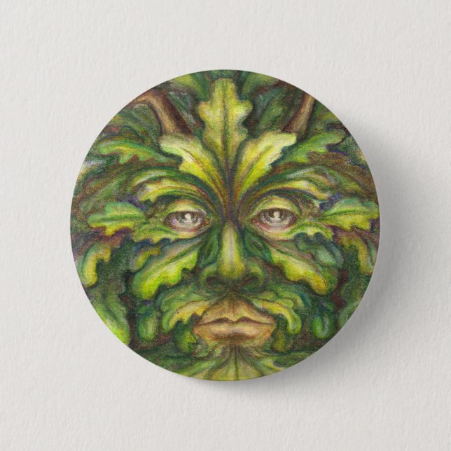 Macaron Rond 5 Cm Greenman (Devant)