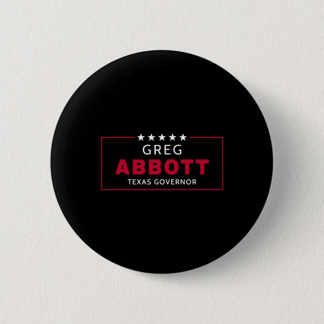 Macaron Rond 5 Cm Greg Abbott Election Texas Governor Republican Blu (Devant)