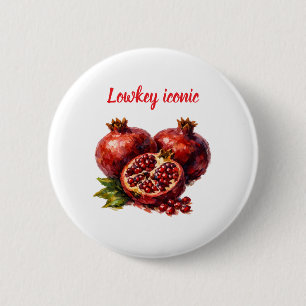Macaron Rond 5 Cm Grenade Tendance Virale Style Esthétique Élégant