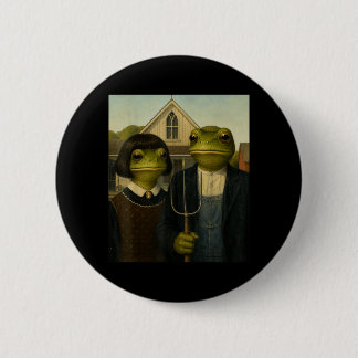 Macaron Rond 5 Cm Grenouille avec coupe Bob Gothic américain ferme G