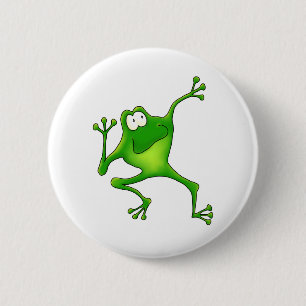 Macaron Rond 5 Cm Grenouille d'aérobic