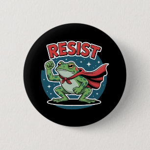 Macaron Rond 5 Cm Grenouille de Résistance de Portland Manifestation