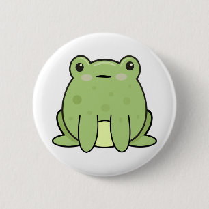 Macaron Rond 5 Cm Grenouille Kawaii, crapaud