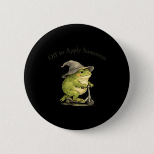 Macaron Rond 5 Cm Grenouille pour appliquer la crème solaire drôle m