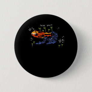 Macaron Rond 5 Cm Grenouille Qui T'Aime Simple Style Classique
