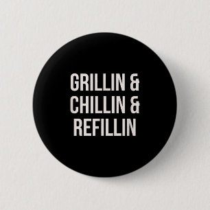 Macaron Rond 5 Cm Grillin Chillin Et Refillin Papa Bbq Cook Drôle